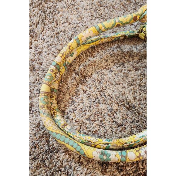 Vera Bradley Eloise Lemon Parfait Kiss Lock Shoulder Hand Bag Quilted Used Good - Picture 8 of 8